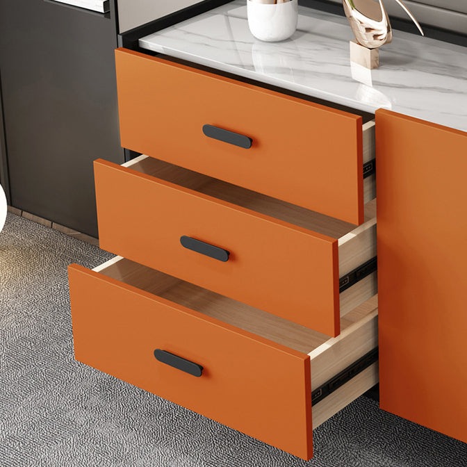 Credenza moderna di Pine Wood Credenza a 3 cassetti con controsoffitto per soggiorno per soggiorno