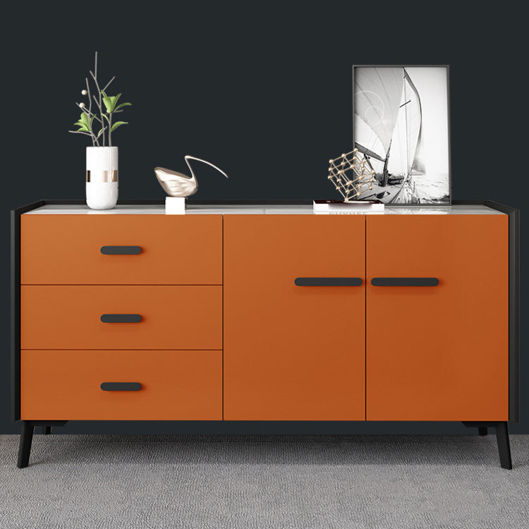 Credenza moderna di Pine Wood Credenza a 3 cassetti con controsoffitto per soggiorno per soggiorno