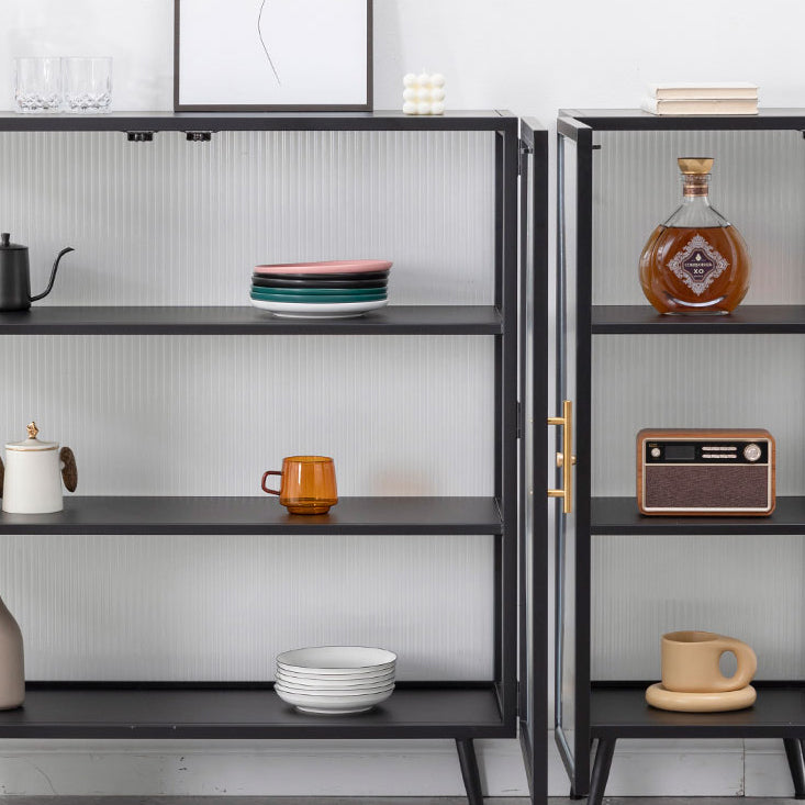 Server buffet cucina in stile glam Server da pranzo in metallo in metallo per soggiorno