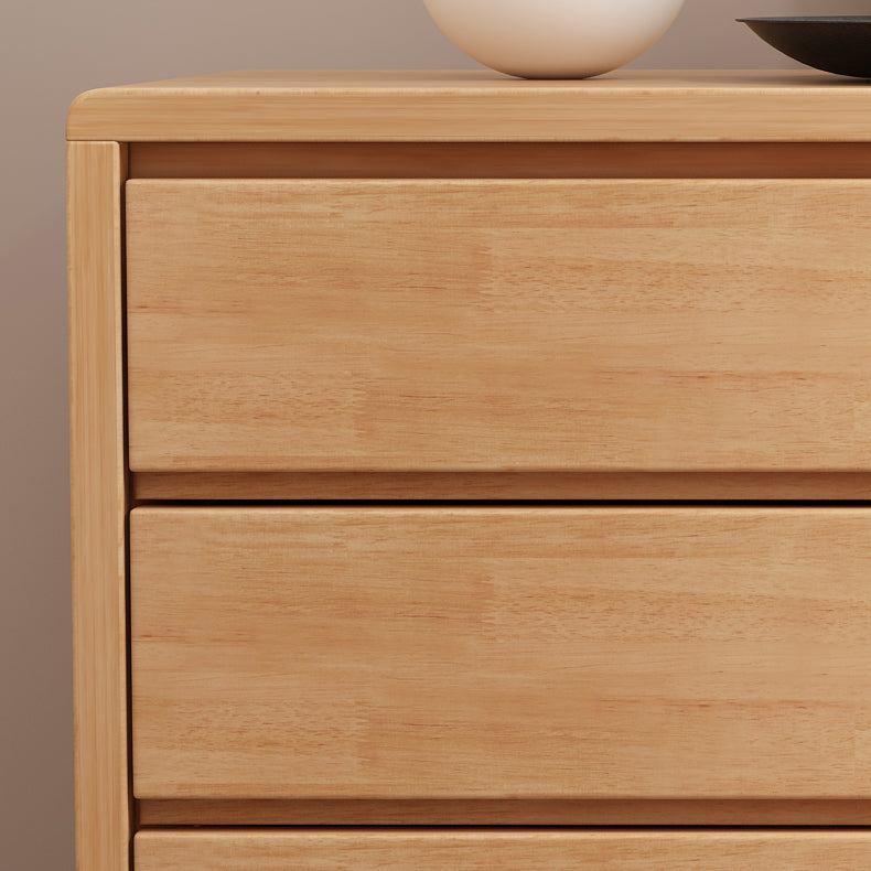 Gabinete aparador de comedor de madera de goma 35.5 "L credenza moderno con cajones y almacenamiento