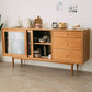 Credenza in legno in legno a 3 cassetti moderni mobili per porte scorrevoli in vetro credenza per soggiorno