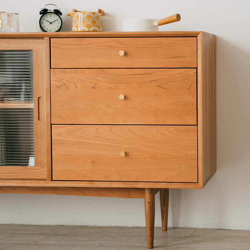 Credenza in legno in legno a 3 cassetti moderni mobili per porte scorrevoli in vetro credenza per soggiorno