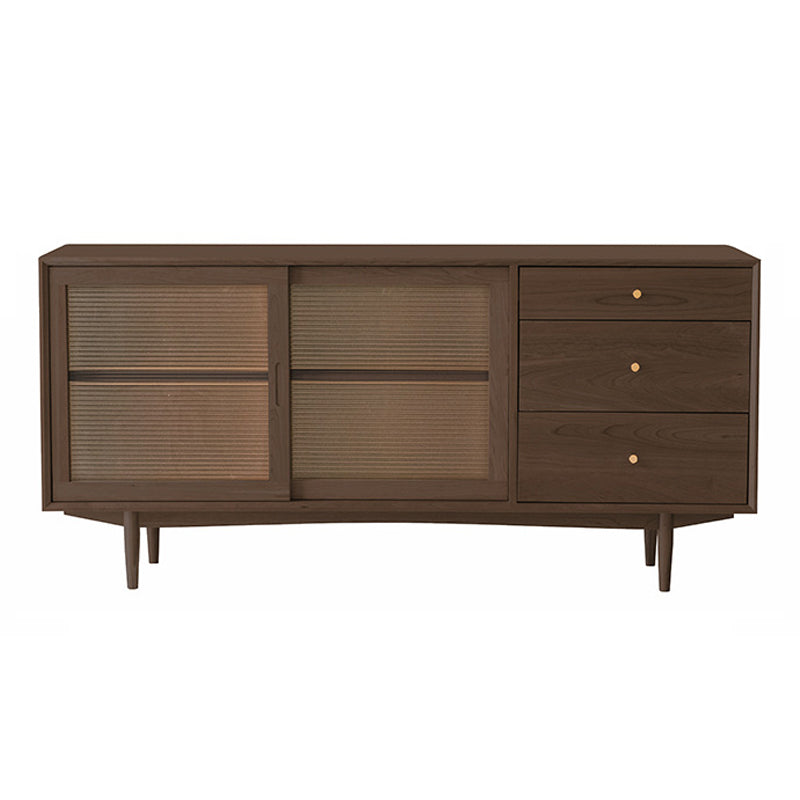 Credenza in legno in legno a 3 cassetti moderni mobili per porte scorrevoli in vetro credenza per soggiorno
