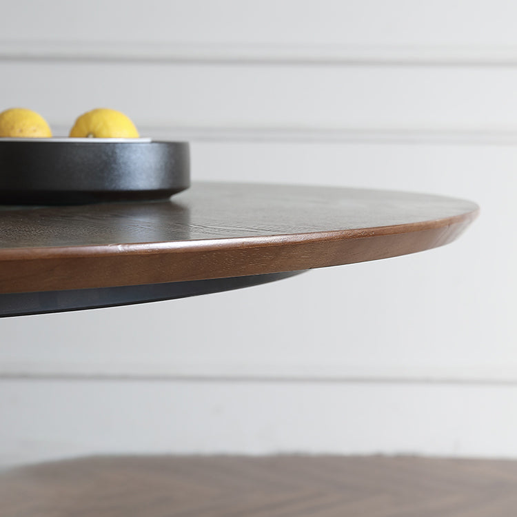 Tavolo da pranzo in legno massiccio in stile contemporaneo tavolo da pranzo rotondo con giradischi