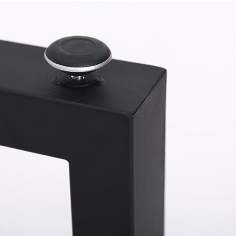 Tavolo da pranzo rettangolo industriale tavolo da pranzo a base di ferro in legno nero in legno nero