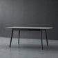 Tavolo da pranzo rettangolare in pietra grigio in stile moderno per cucina