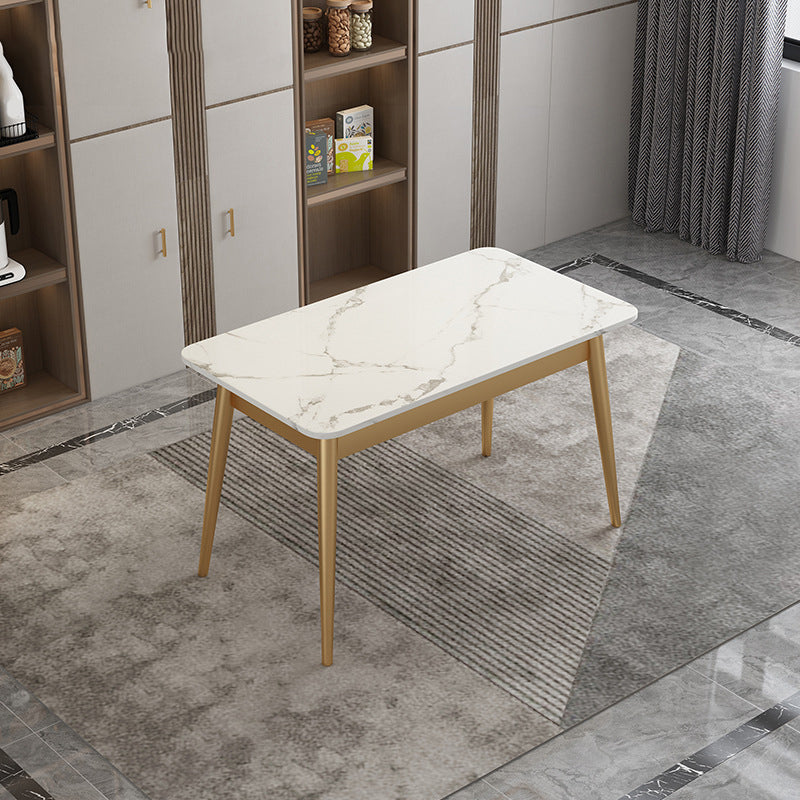 Tavolo da pranzo standard di rettangolo di rettangolo in stile moderno con 4 gambe