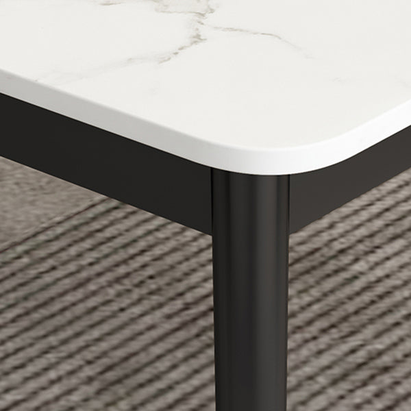 Tavolo da pranzo standard di rettangolo di rettangolo in stile moderno con 4 gambe
