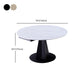 Modern Round Stone Table Standard Height Table Dining with Pedestal Base