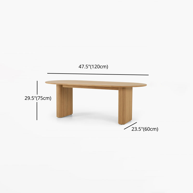 Tavolo da pranzo in stile contemporaneo tavolo in legno massiccio ovale per cucina domestica