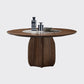 Ash Wood Round Dining Table Brown Convertible Pedestal Room Kitchen Table