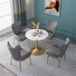Metalen traditionele luxe ronde tafel van gesinterd stenen tafel met tulponderstel