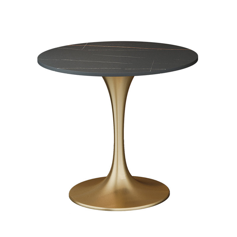 Metalen traditionele luxe ronde tafel van gesinterd stenen tafel met tulponderstel