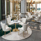 Metalen traditionele luxe ronde tafel van gesinterd stenen tafel met tulponderstel