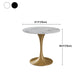 Metalen traditionele luxe ronde tafel van gesinterd stenen tafel met tulponderstel