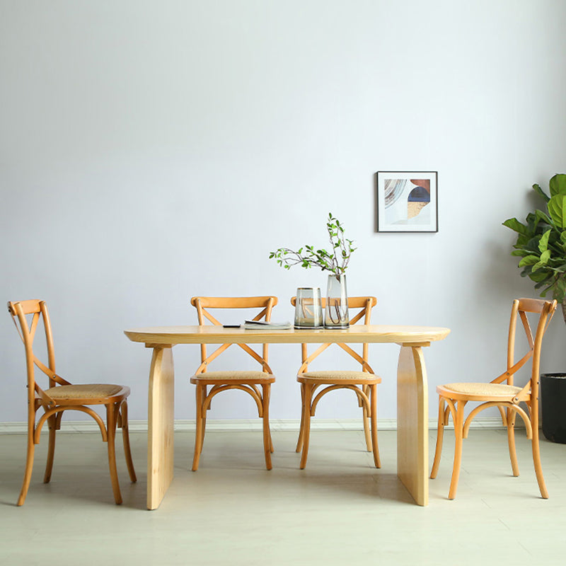 Tavolo da pranzo ovale tavolo in stile contemporaneo in legno massiccio per cucina