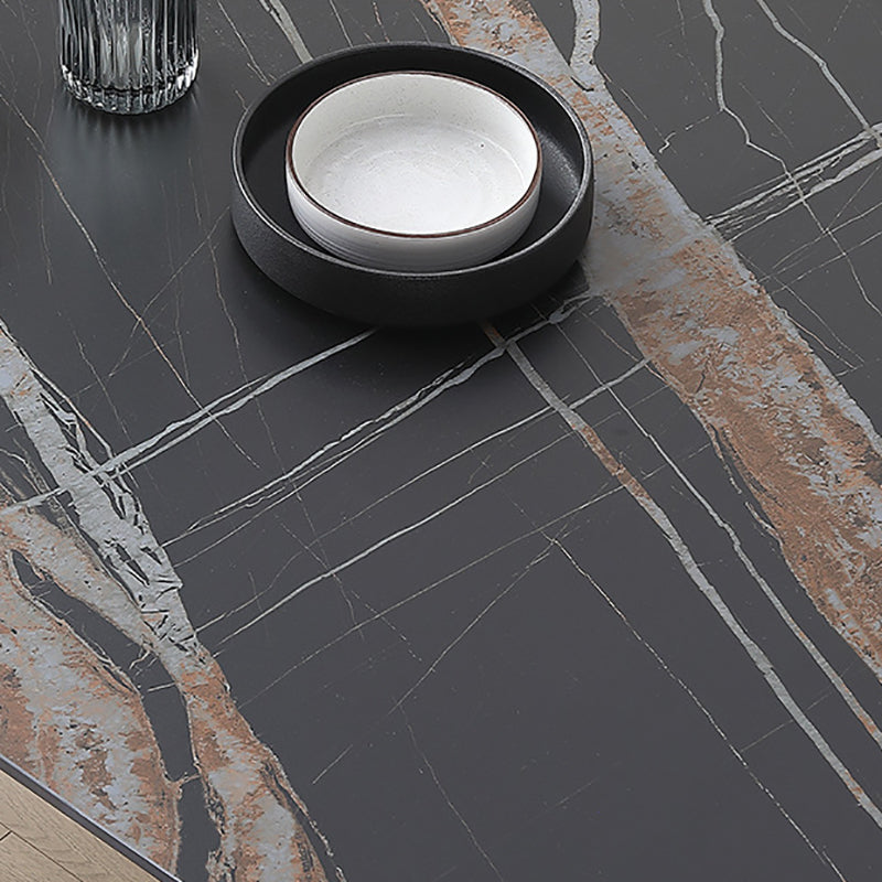 Tavolo da pranzo rettangolo di pietra nera moderna tavolo da pranzo per cucina