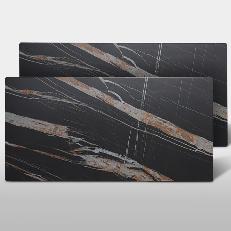 Tavolo da pranzo rettangolo di pietra nera moderna tavolo da pranzo per cucina