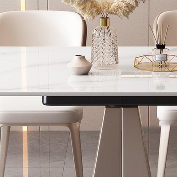 Stile semplicità Tavolo da pranzo rotondo Tavolo in pietra Drop-foglia mobili per la casa