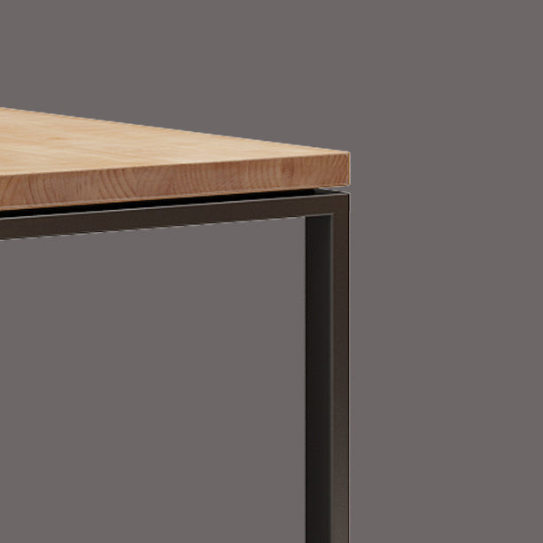 Tavolo da pranzo industriale naturale industriale in legno solido tavolo da base di cavalletto nero