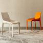 Leather Dining Chair Minimalist Design Arm Solid Back Dining Side Chair