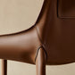Leather Dining Chair Minimalist Design Arm Solid Back Dining Side Chair