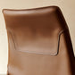 Leather Dining Chair Minimalist Design Arm Solid Back Dining Side Chair