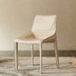 Leather Dining Chair Minimalist Design Arm Solid Back Dining Side Chair