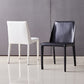 Silla de comedor de cuero de diseño minimalista para silla de espalda sólida en el hogar