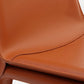 Leather Dining Chair Minimalist Design Solid Back Armless Dining Chair