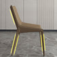 Modern Leather Dining Side Chair Solid Back Armless Side Chair