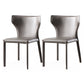 Modern Leather Dining Chair Wingback Dining Side Chair for Restaurant