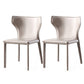 Modern Leather Dining Chair Wingback Dining Side Chair for Restaurant