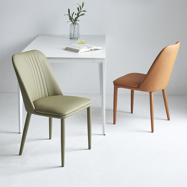 Leather Dining Chair Minimalist Style Armless Solid Back Chair for Home Clearhalo 'Dining Chairs' 'Dining Tables & Seating' 'dining_chair' 'furn' 'furn_dining_chair' 'Furniture' 'Kitchen & Dining Furniture' 5806720