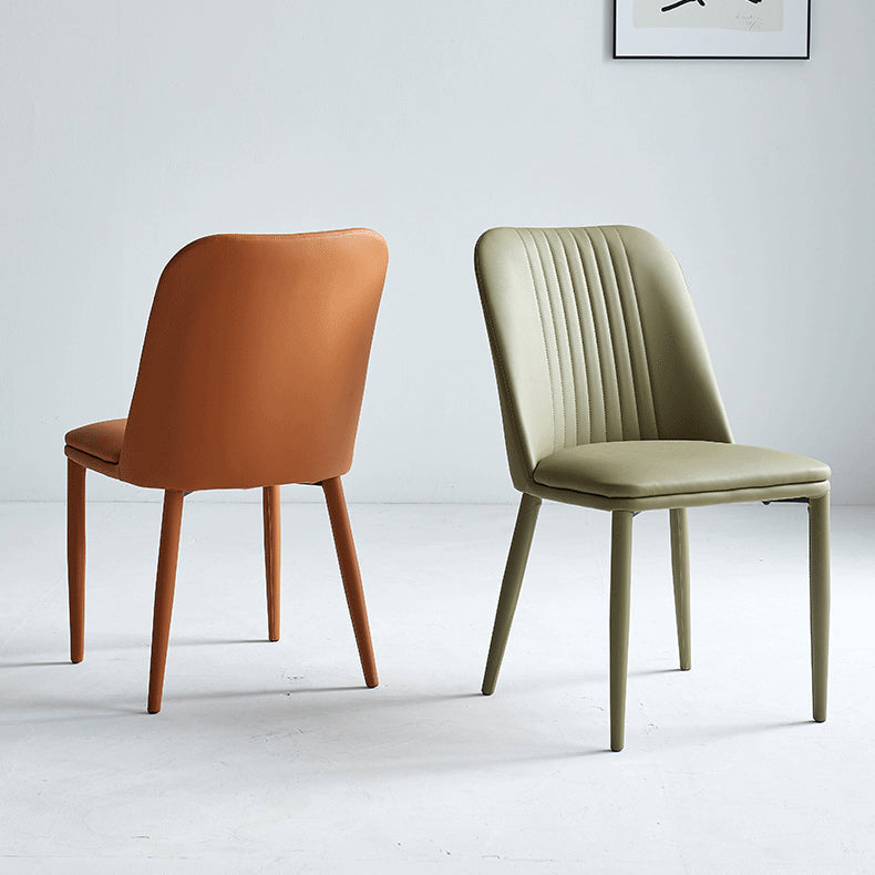 Leather Dining Chair Minimalist Style Armless Solid Back Chair for Home Clearhalo 'Dining Chairs' 'Dining Tables & Seating' 'dining_chair' 'furn' 'furn_dining_chair' 'Furniture' 'Kitchen & Dining Furniture' 5806725