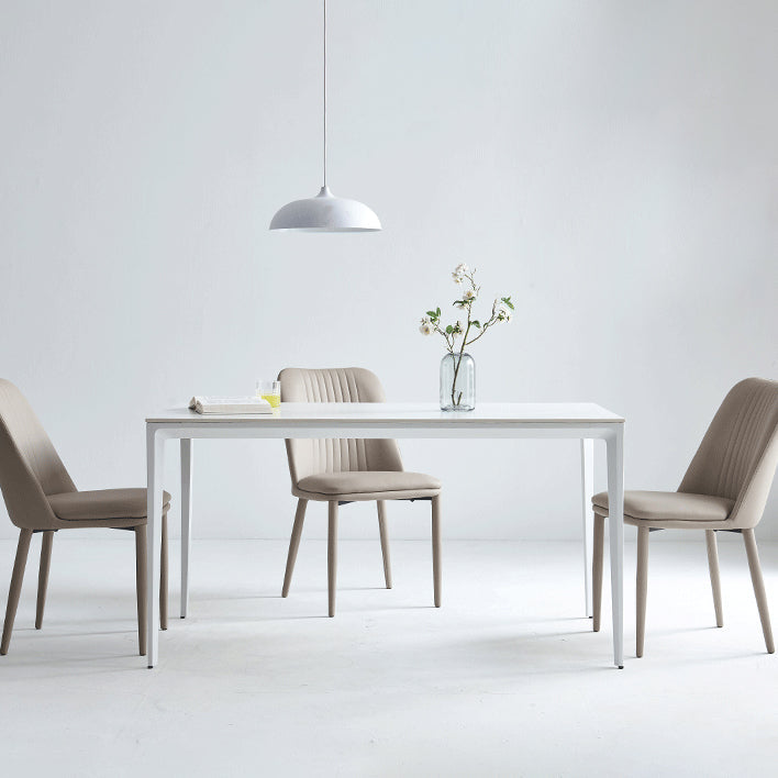 Leather Dining Chair Minimalist Style Armless Solid Back Chair for Home Clearhalo 'Dining Chairs' 'Dining Tables & Seating' 'dining_chair' 'furn' 'furn_dining_chair' 'Furniture' 'Kitchen & Dining Furniture' 5806734