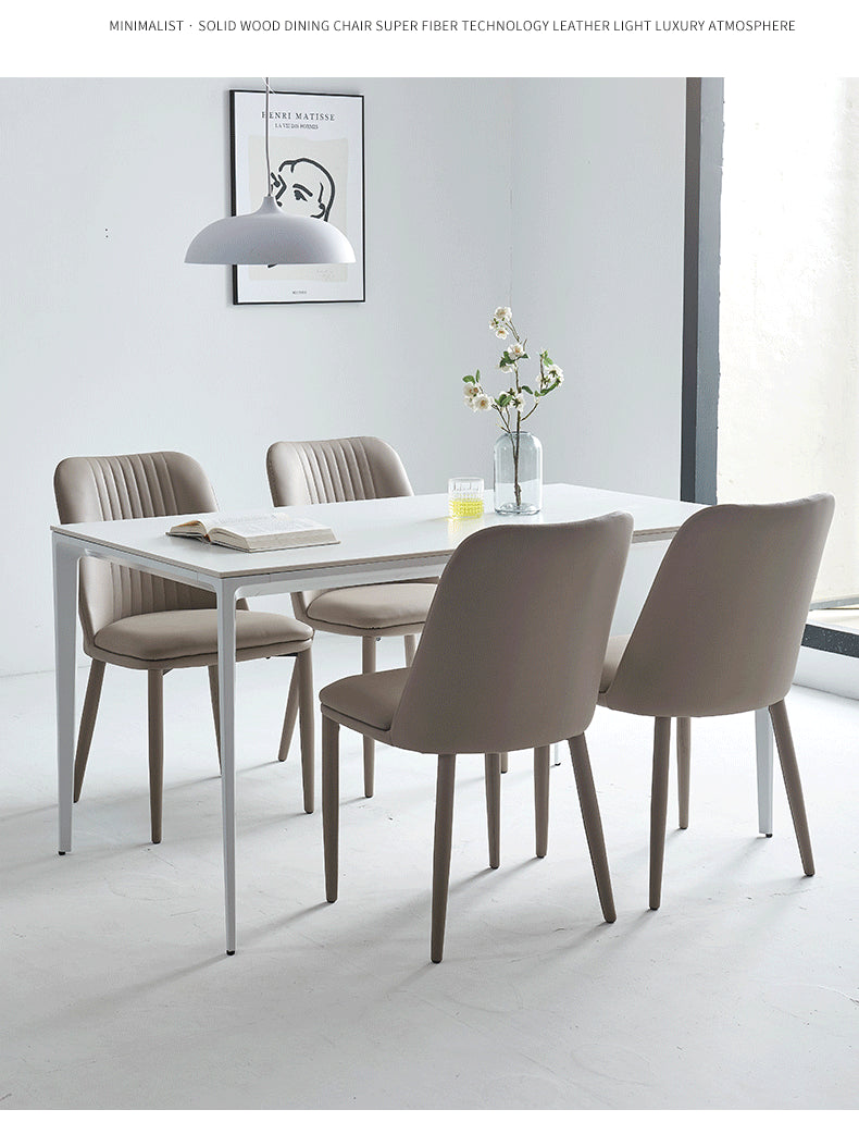 Leather Dining Chair Minimalist Style Armless Solid Back Chair for Home Clearhalo 'Dining Chairs' 'Dining Tables & Seating' 'dining_chair' 'furn' 'furn_dining_chair' 'Furniture' 'Kitchen & Dining Furniture' 5806736