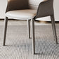 Solid Back Chairs Contemporary Design Arm Leather Dining Chair