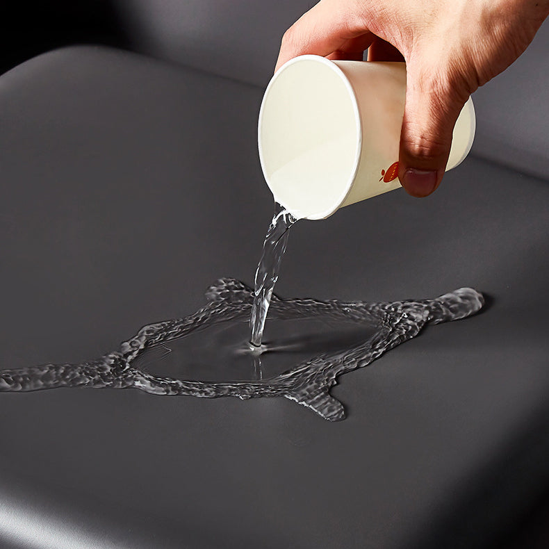 Solid Back Chair Contemporary Modern Leather Indoor-Outdoor Side Chair Clearhalo 'Dining Chairs' 'Dining Tables & Seating' 'dining_chair' 'furn' 'furn_dining_chair' 'Furniture' 'Kitchen & Dining Furniture' 5806779