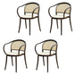 Scandinavian Arm Open Back Chairs for Home Wood Dining Chairs Walnut 4 Piece Set Clearhalo 'Dining Chairs' 'Dining Tables & Seating' 'dining_chair' 'furn' 'furn_dining_chair' 'Furniture' 'Kitchen & Dining Furniture' 5806784