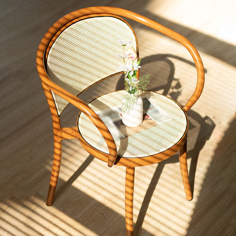 Scandinavian Arm Open Back Chairs for Home Wood Dining Chairs Clearhalo 'Dining Chairs' 'Dining Tables & Seating' 'dining_chair' 'furn' 'furn_dining_chair' 'Furniture' 'Kitchen & Dining Furniture' 5806787