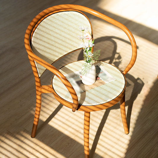 Scandinavian Arm Open Back Chairs for Home Wood Dining Chairs Clearhalo 'Dining Chairs' 'Dining Tables & Seating' 'dining_chair' 'furn' 'furn_dining_chair' 'Furniture' 'Kitchen & Dining Furniture' 5806787