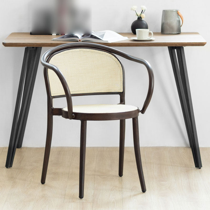 Scandinavian Arm Open Back Chairs for Home Wood Dining Chairs Clearhalo 'Dining Chairs' 'Dining Tables & Seating' 'dining_chair' 'furn' 'furn_dining_chair' 'Furniture' 'Kitchen & Dining Furniture' 5806795