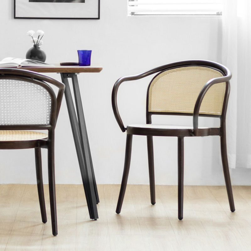 Scandinavian Arm Open Back Chairs for Home Wood Dining Chairs Clearhalo 'Dining Chairs' 'Dining Tables & Seating' 'dining_chair' 'furn' 'furn_dining_chair' 'Furniture' 'Kitchen & Dining Furniture' 5806796