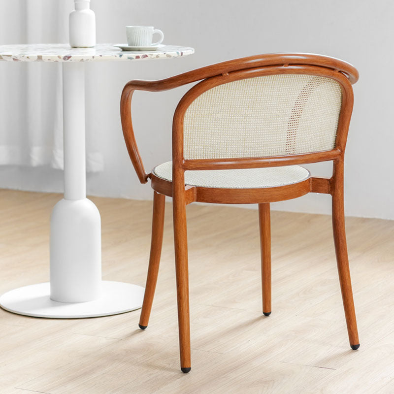 Scandinavian Arm Open Back Chairs for Home Wood Dining Chairs Clearhalo 'Dining Chairs' 'Dining Tables & Seating' 'dining_chair' 'furn' 'furn_dining_chair' 'Furniture' 'Kitchen & Dining Furniture' 5806797