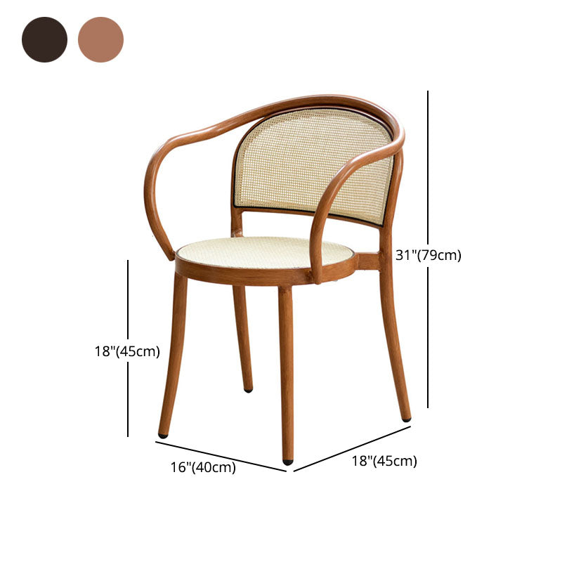 Scandinavian Arm Open Back Chairs for Home Wood Dining Chairs Clearhalo 'Dining Chairs' 'Dining Tables & Seating' 'dining_chair' 'furn' 'furn_dining_chair' 'Furniture' 'Kitchen & Dining Furniture' 5806799