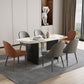 Minimalist Armless Solid Back Chair for Kitchen Leather Dining Chair