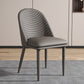 Minimalist Armless Solid Back Chair for Kitchen Leather Dining Chair