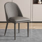 Minimalist Armless Solid Back Chair for Kitchen Leather Dining Chair