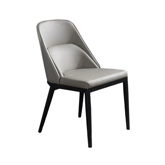 Contemporary Dining Chair Kitchen Armless Chairs with Metal Legs